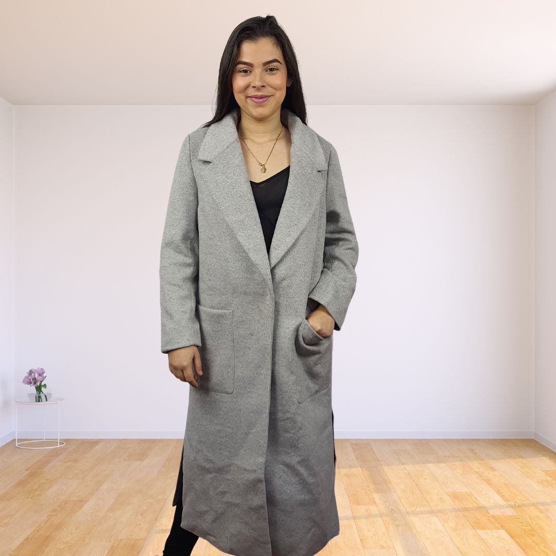 Blazer Vero Moda gris Style EC LAST LONG L/S WOOL COAT(EL)