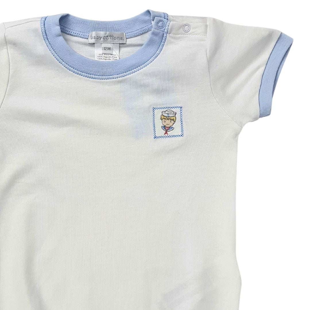 Body Babycottons T-Shirt Mc My Little Sailor B/Azul