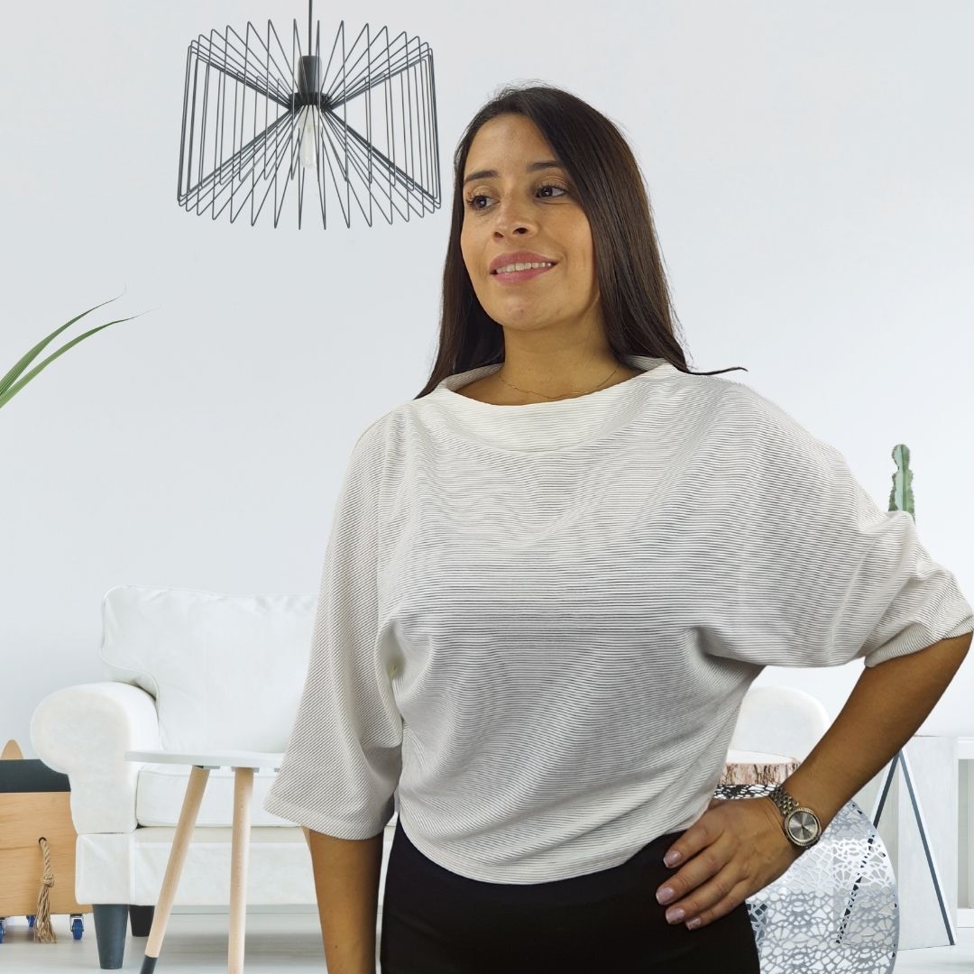 Blusa Vero Moda Blanco Style MAVIS 3/4 TOP(MM)