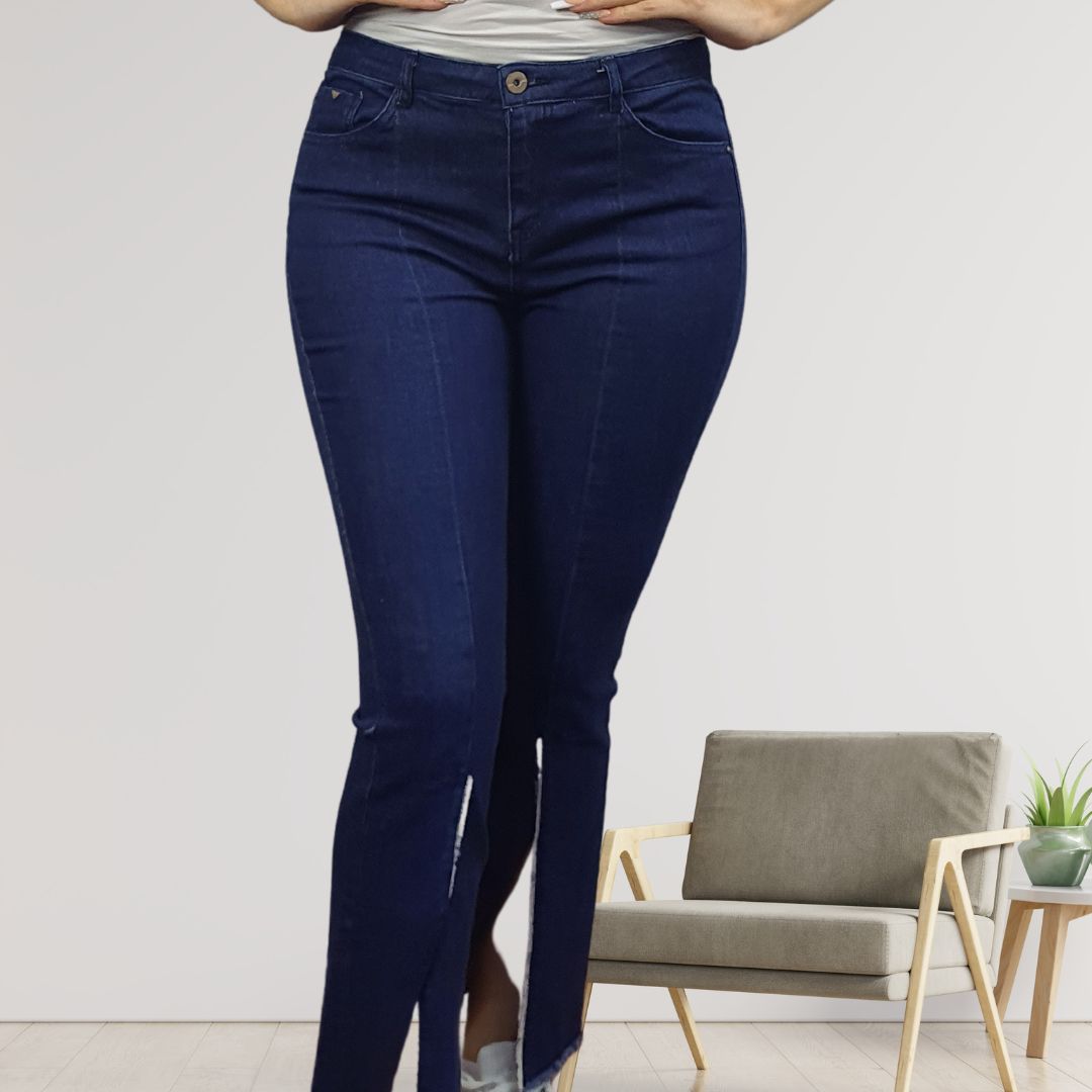 Jeans Vero Moda Azul Oscuro Style COUNT 9/10 MW SLIM BOOTCUT JEANS(NR)