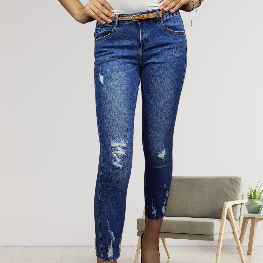 Jeans Vero Moda Azul Style RAPTURE SMART 9/10 LW X-SLIM JEANS(NR)
