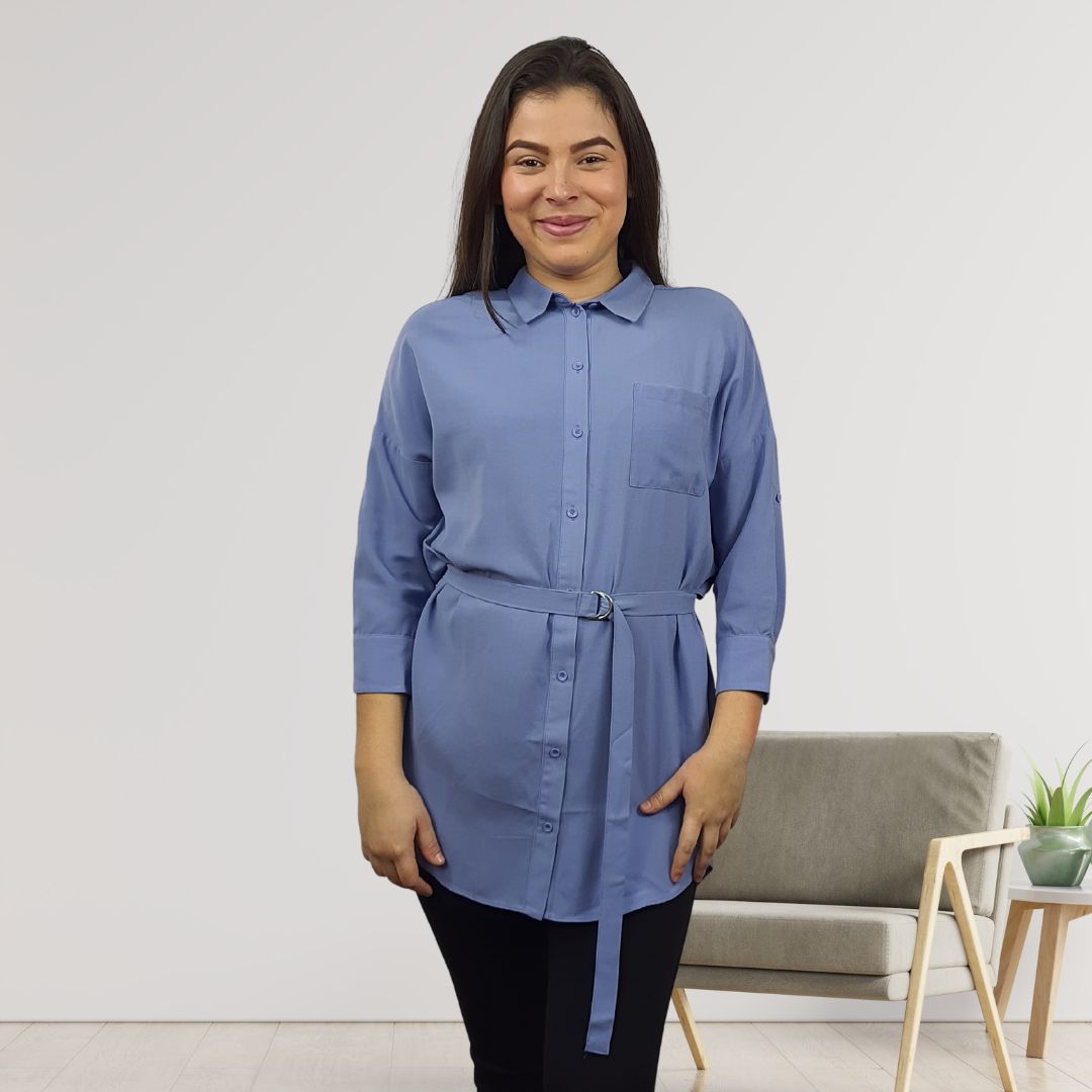 Blusa Vero Moda Azul Style ROWAN 3/4 SHIRT(BN-EC-3)