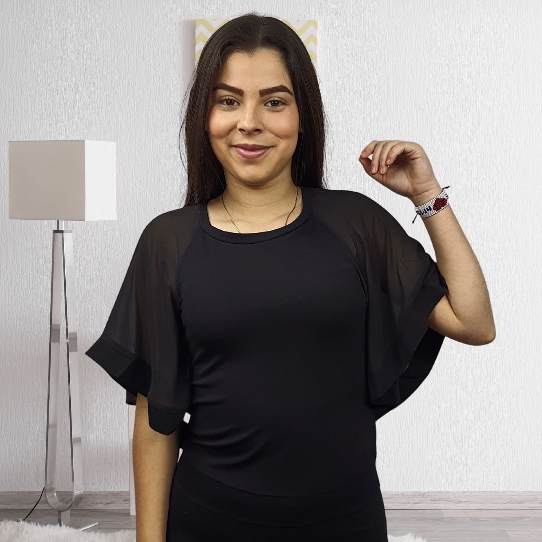 Blusa Vero Moda Negro Style RENEE S/S TOP(VMC-TP-ET-2)