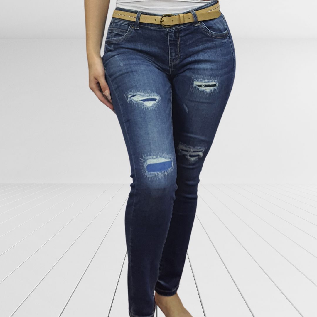Jeans Vero Moda Azul Style ELVA SLIM JEANS(BT)