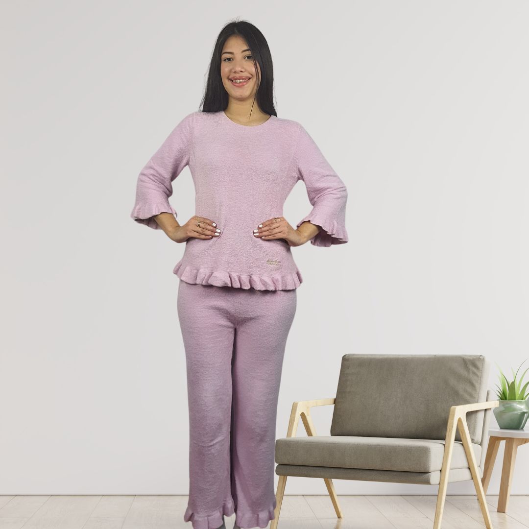 Pijama Vero Moda Rosado Style RAY KNIT SET(HOMEWEAR)-OR