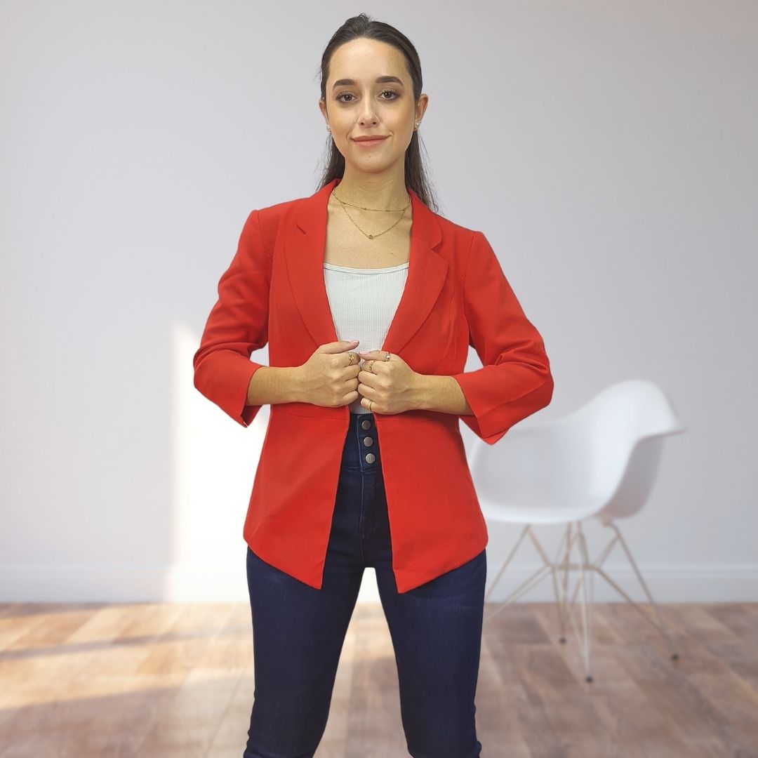 Blazer Veromoda Rojo Style RUBY 3/4 BLAZER(EL)