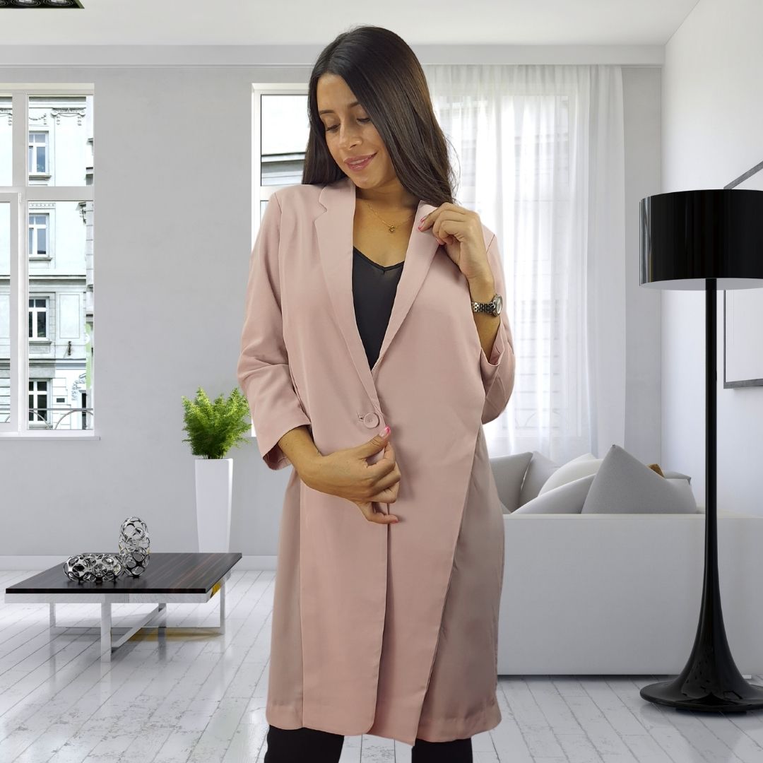 Blazer Vero Moda Rosa Vieja Style CHEESE 3/4 BLAZER(VMC-MP)