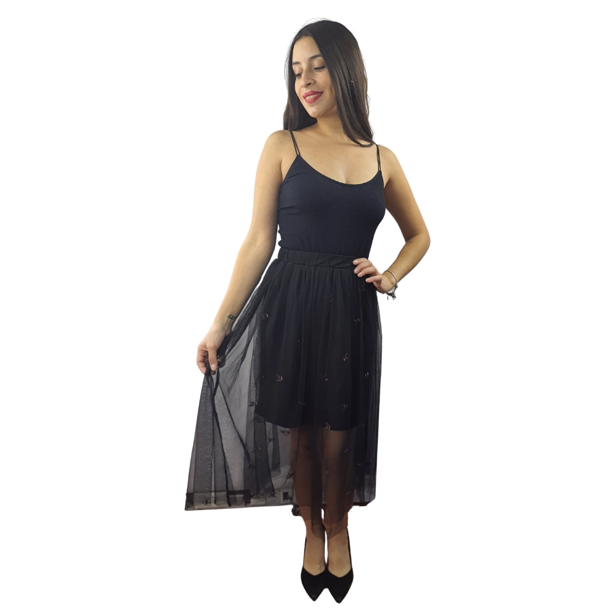 Falda Vero Moda Negro Style IRENE JERSEY SKIRT(NN)
