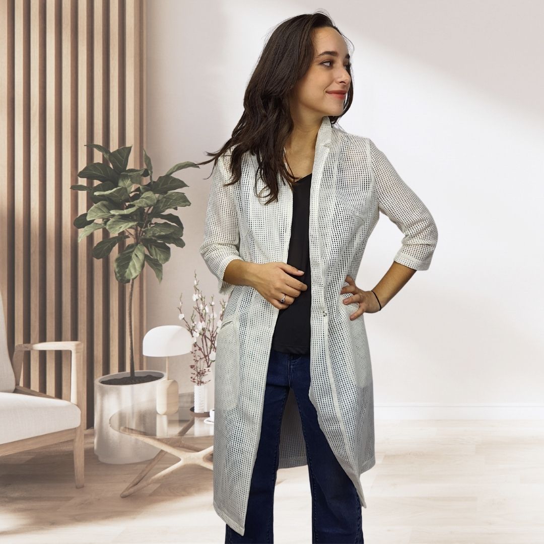 Blazer Vero Moda Blanco Style WING 3/4 BLAZER(NE-CT-3)