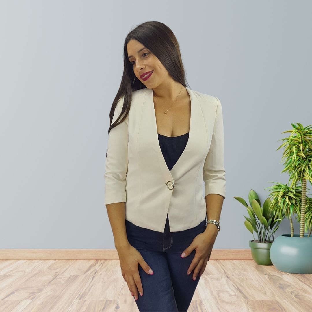 Blazer Vero moda Blanco Style AMANDA 3/4 BLAZER(VMC-NN)