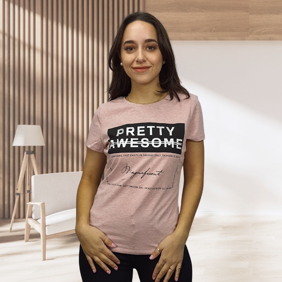 Polera Vero Moda Rosa Vieja Style GINA S/S TOP(MM)-OR