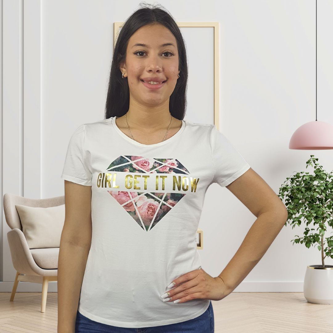 Polera Vero Moda Blanco Style PATTI S/S TOP(NN)