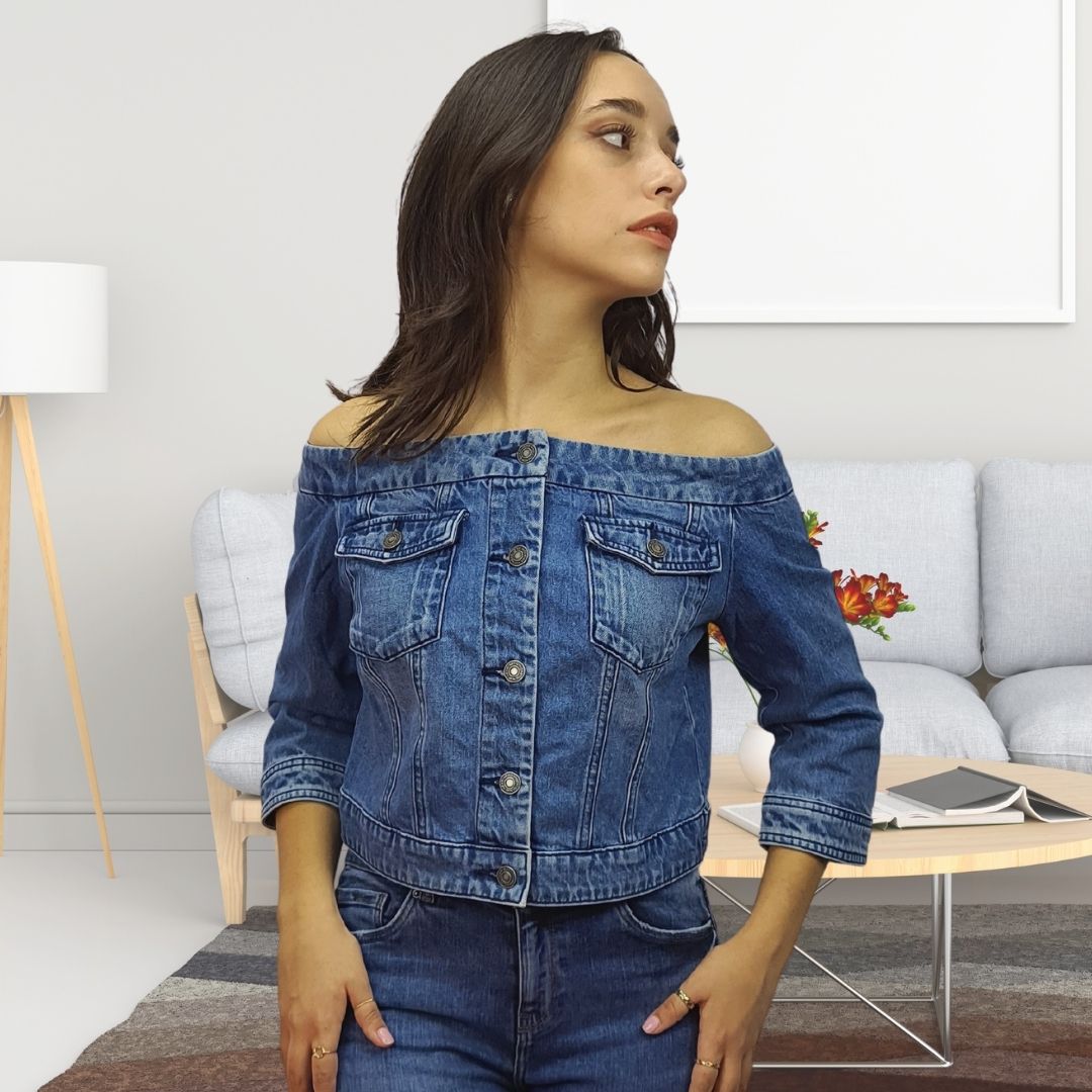 Chaqueta Vero moda Azul Style RELAX 3/4 DENIM JKT(FL)