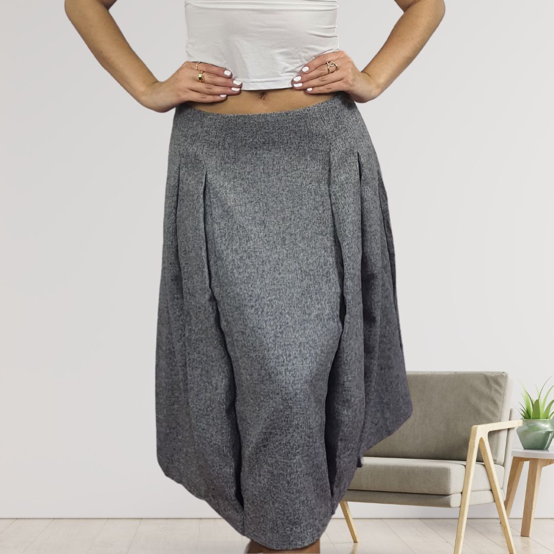 Falda Vero Moda Gris Style PANSY MIDI SKIRT(VMC-UM)