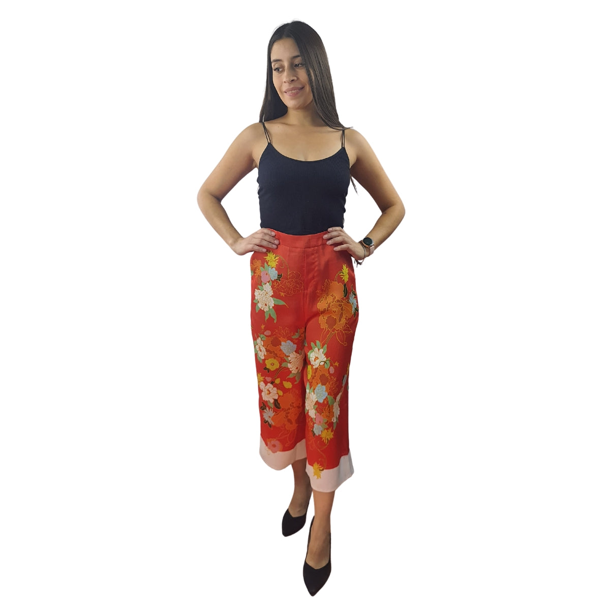 Pantalon Vero Moda Naranja Style GUISELLE 7/8 STRAIGHT PANTS(VMC-NN)