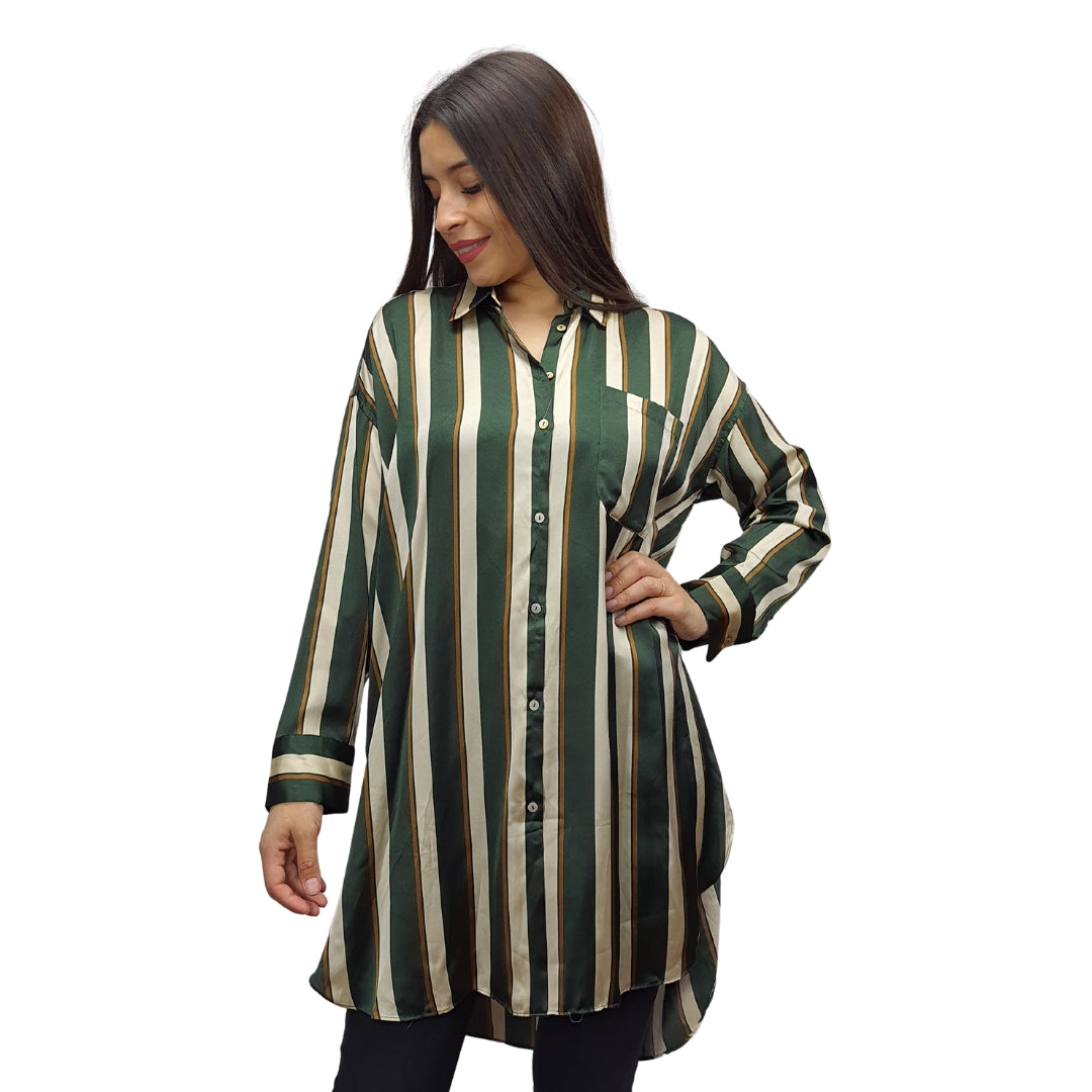 Blusa Vero Moda Verde Oscuro Style KAMA L/S SHIRT(FL)