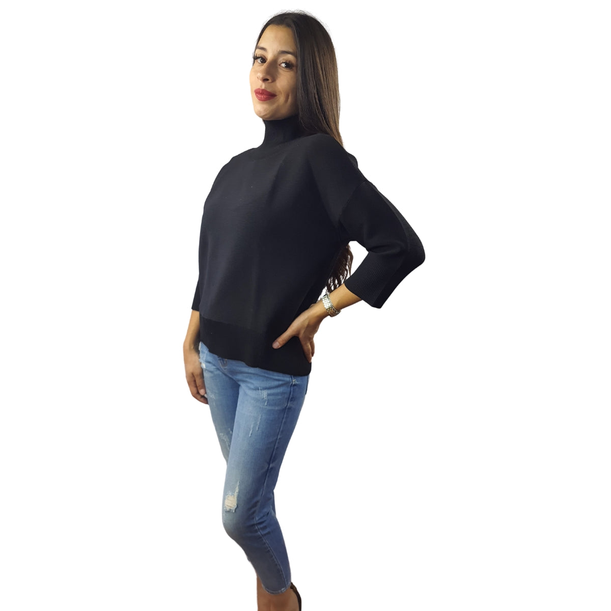 Sweater Vero Moda Negro Style DRY 7/8 KNIT(NL)