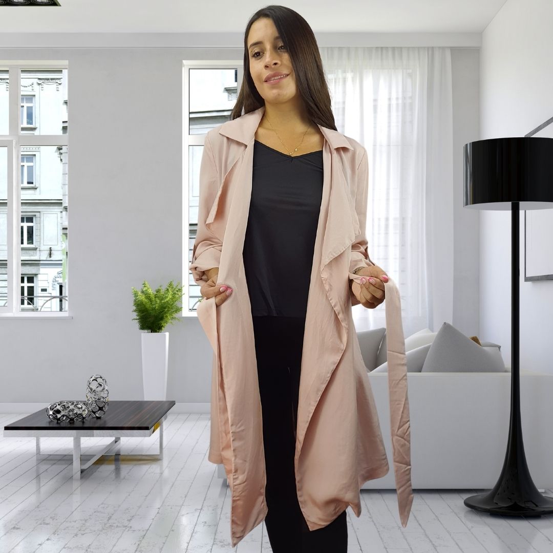 Tapado Vero moda Rosa Vieja Style CAMEL L/S COAT(DR)