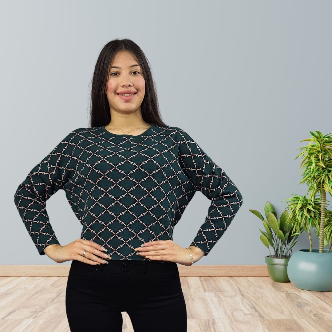 Sweater Vero Moda Verde Style LESSI L/S KNIT(MW-ET-2)