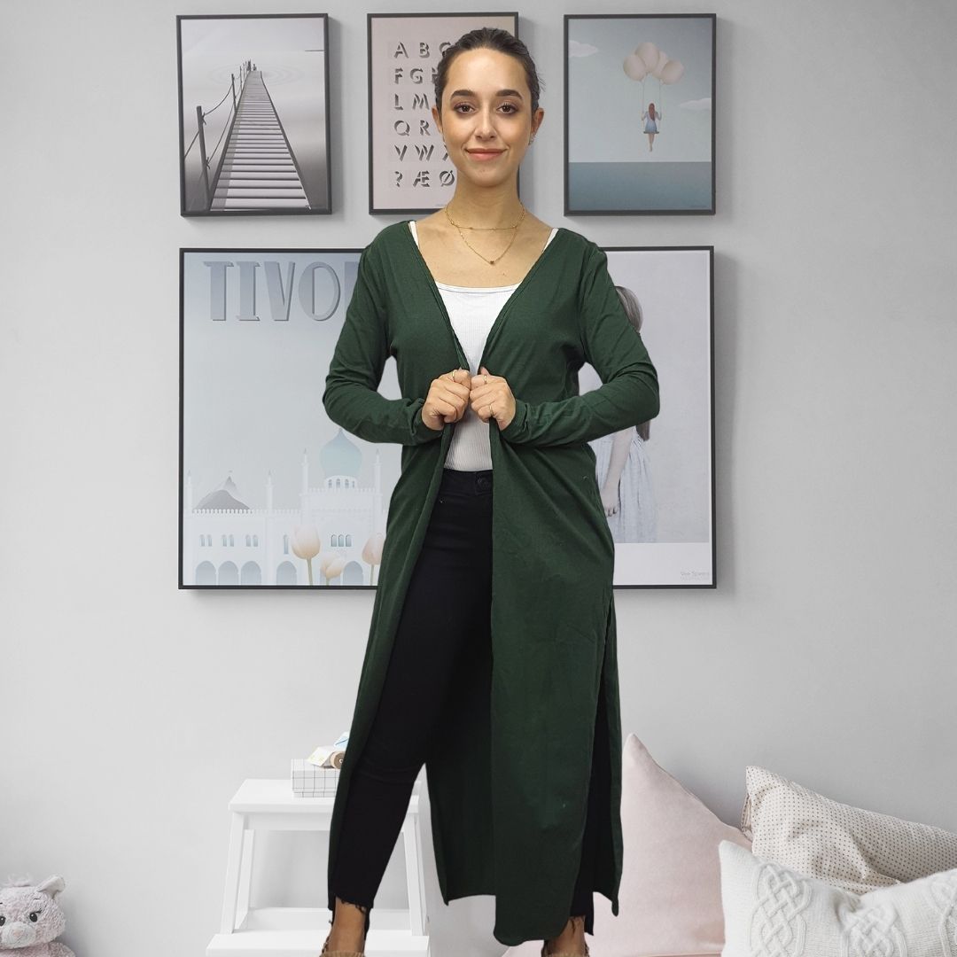 Tapado Vero moda Verde Style GRACE SOLID L/S LONG CARDIGAN(PM-EC-2)