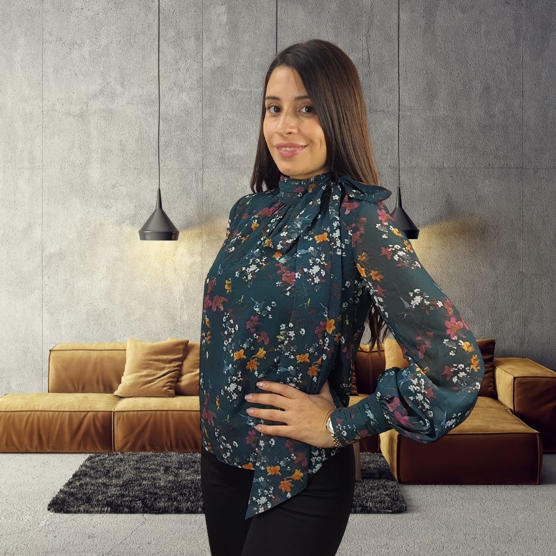 Blusa Vero Moda Verde Style LILY L/S TOP(VMC-PF)