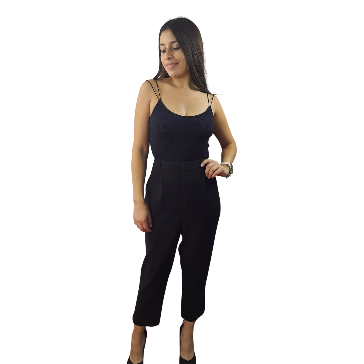 Pantalon Vero Moda Negro Style WALTER 7/8 CARROT PANTS(VMC-UM)RE