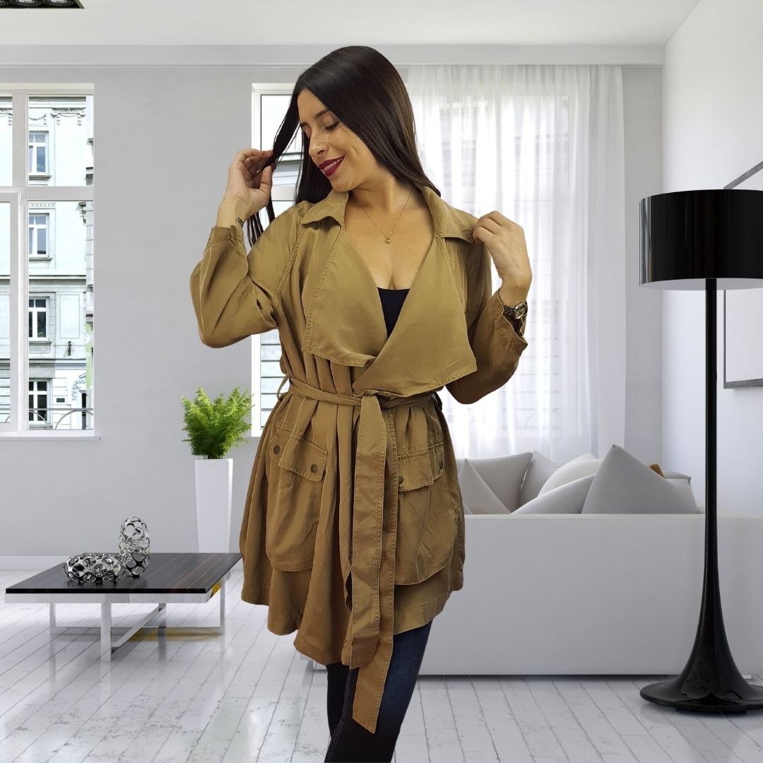 Tapado Vero moda Marron Style CHOICE WHENEVER L/S COAT-OR