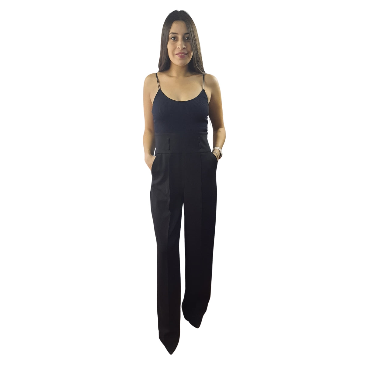 Pantalon Vero Moda Negro Style KELLY WIDE PANTS(VMC-MM)