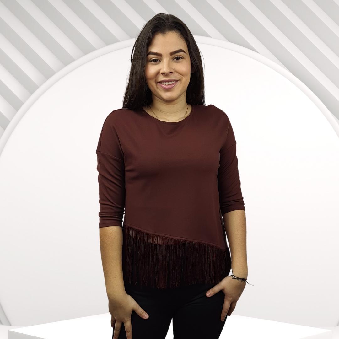 Blusa Vero Moda Marrón Style FULING 3/4 TOP(HH)