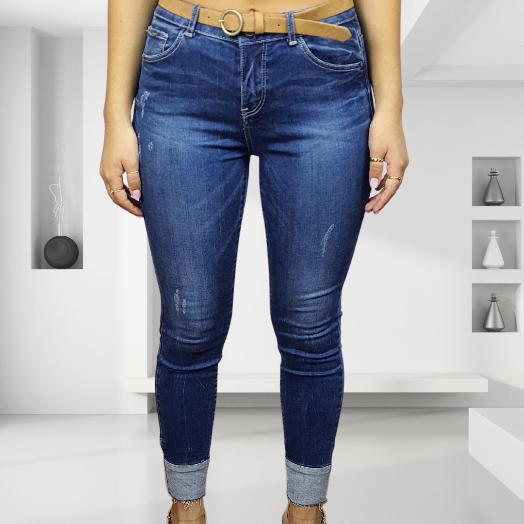 Pantalon Vero Moda AZUL Style CLEVER 9/10 MW X-SLIM JEANS(NR)