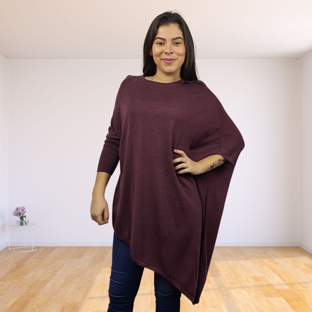 Blusa Vero Moda Morado Oscuro Style SUNSHINE 7/8 KNIT(VMC-UM)