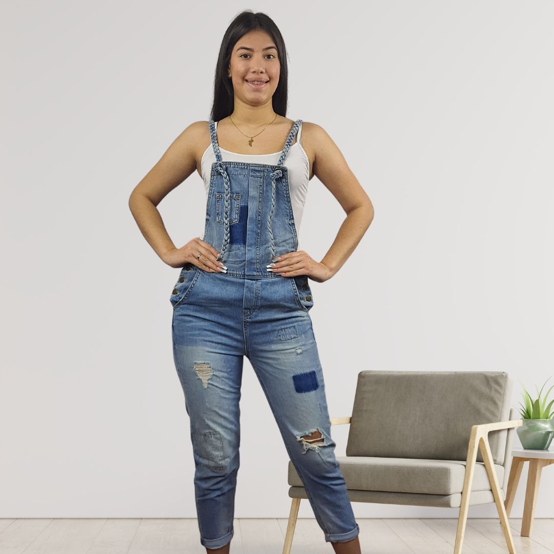 Jardinera Vero Moda Azul Claro Style MADRID 9/10 BOYFRIEND DENIM CATSUIT(BN-C