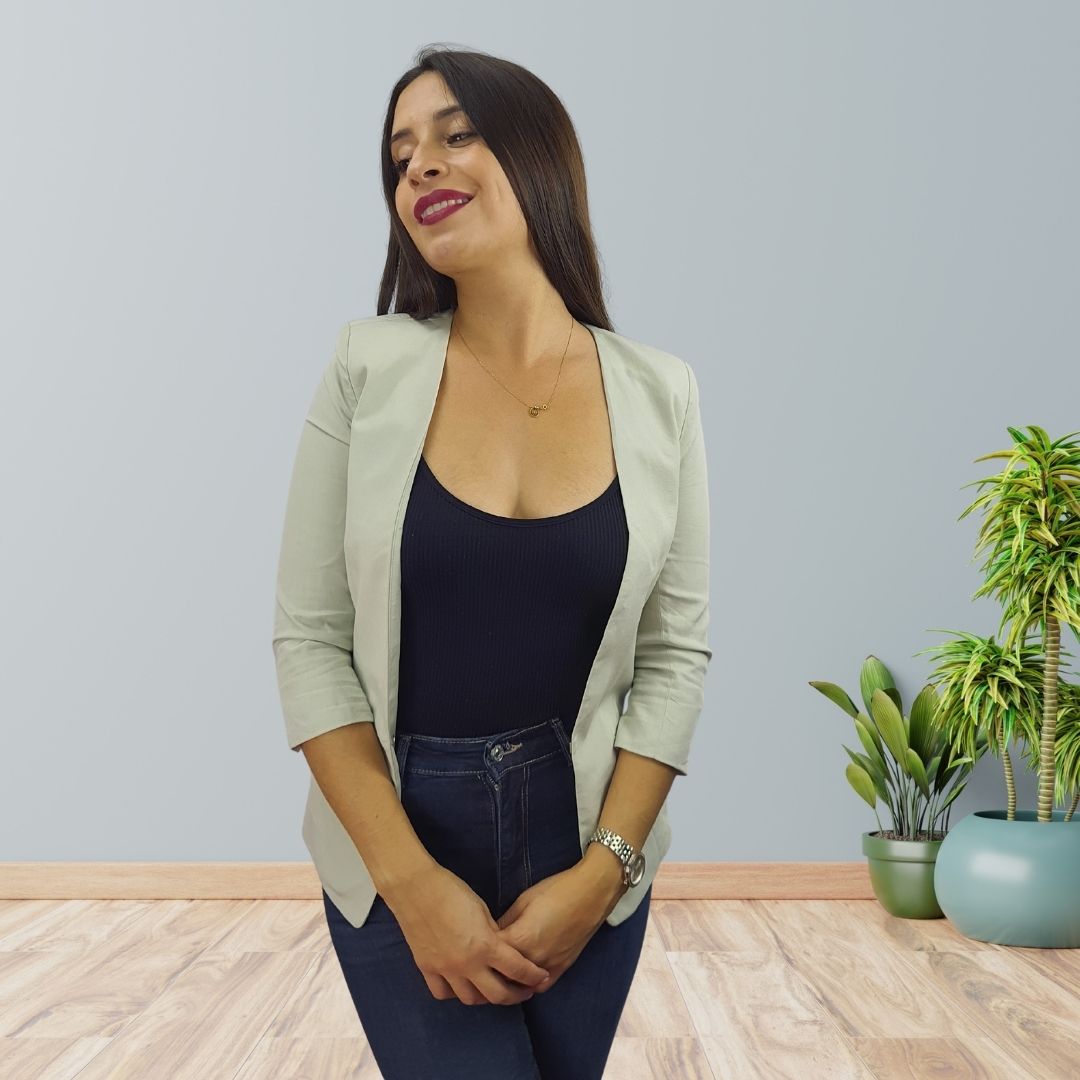 Blazer Vero Moda Verde Style WOODROW 3/4 BLAZER(TP)