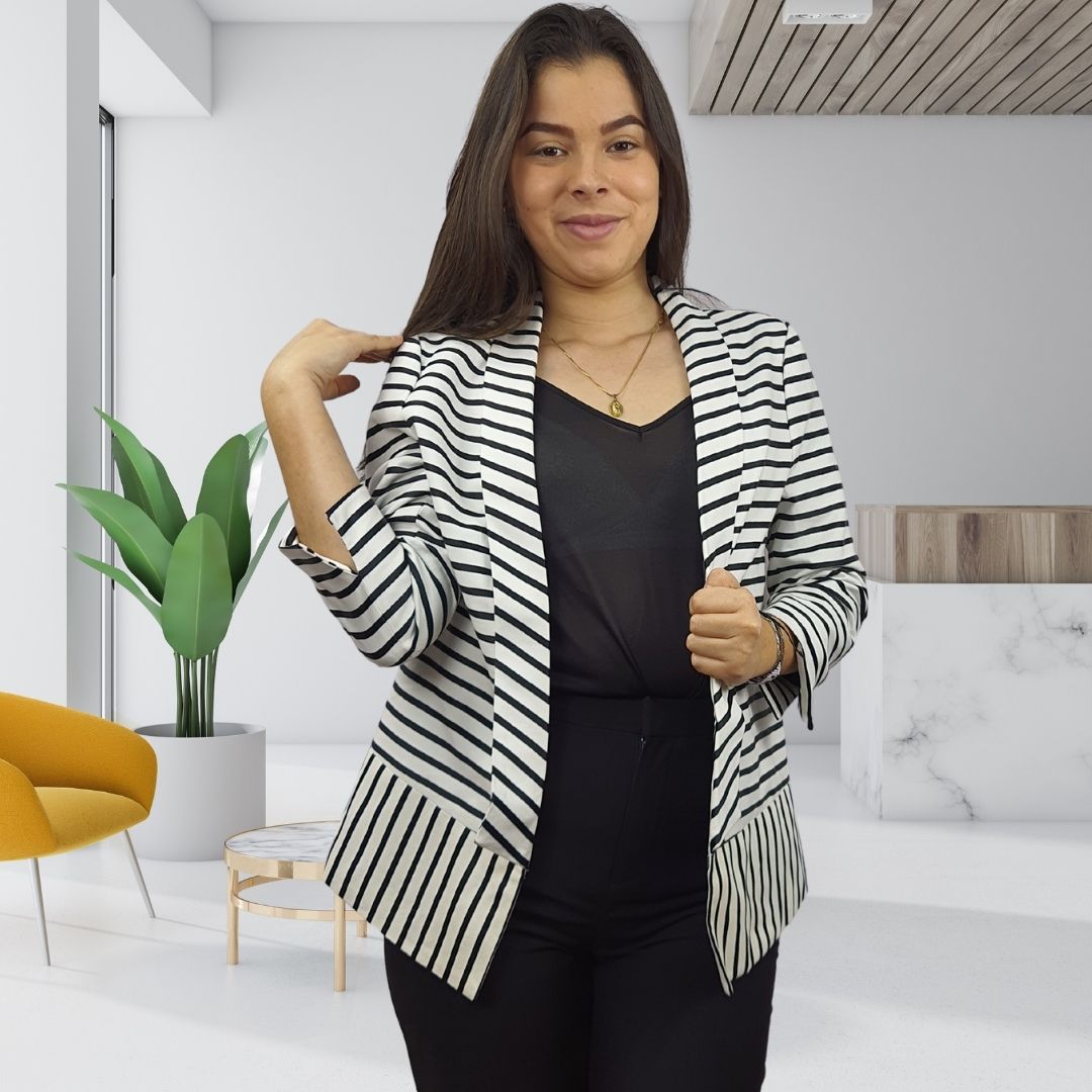 Blazer Vero Moda Negro Style NAVY 7/8 BLAZER(PM-ET-2)