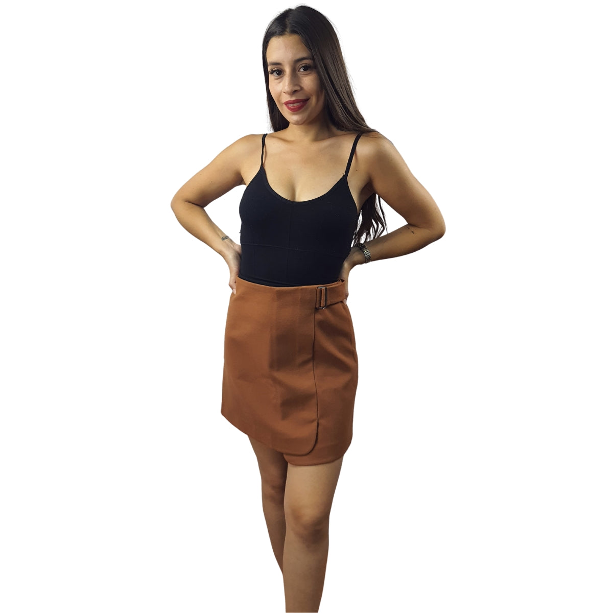 Falda Vero Moda Marron Style NANCY MINI SKIRT(FL)