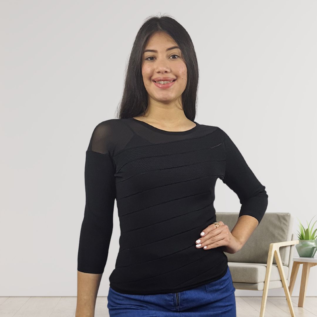 Sweater Vero Moda Negro Style UEY L/S KNIT(VMC-UM)