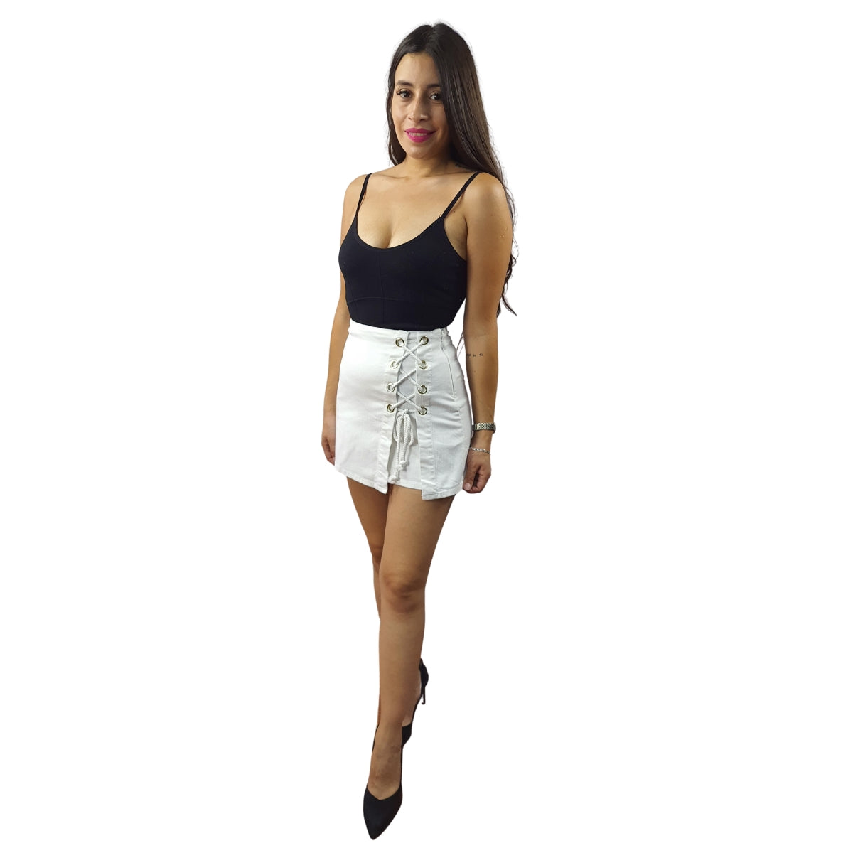Falda Vero Moda Blanco Style LUNCH MW DENIM SKIRT(HH)RE