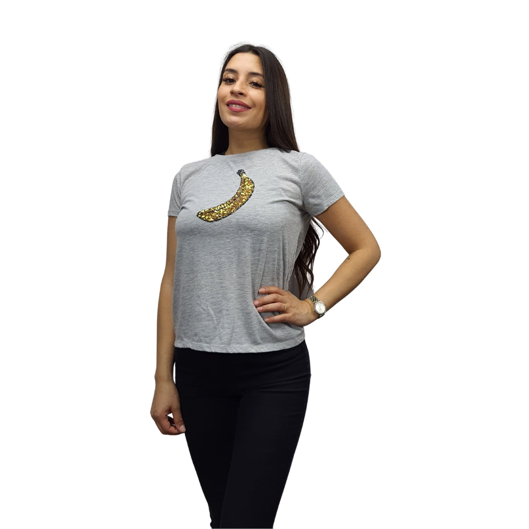 Polera Vero Moda Gris Style TROPICAL S/S TOP(NN)