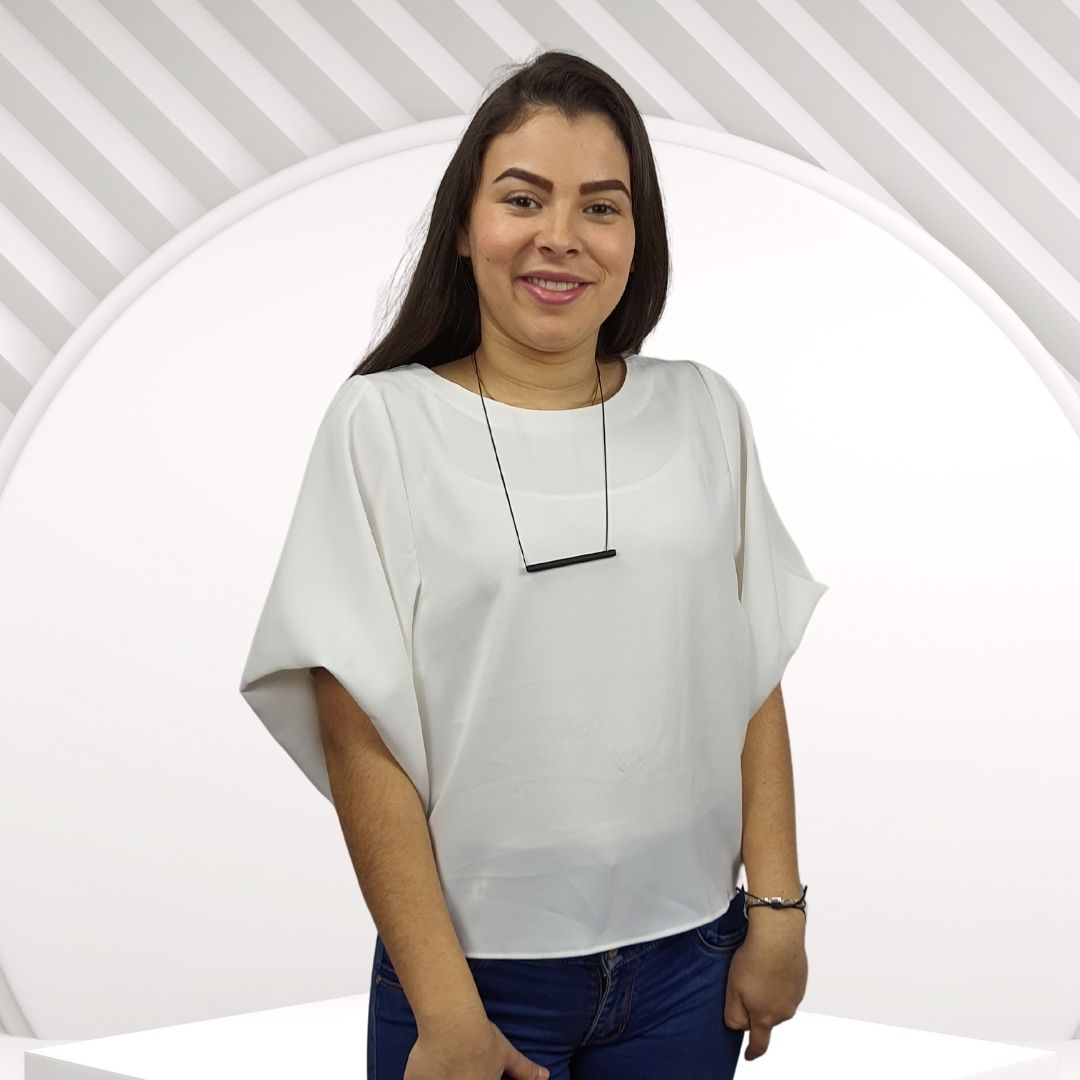 Blusa Veromoda Blanco Style JILL 1/2 WOVEN TOP(VMC-SD)