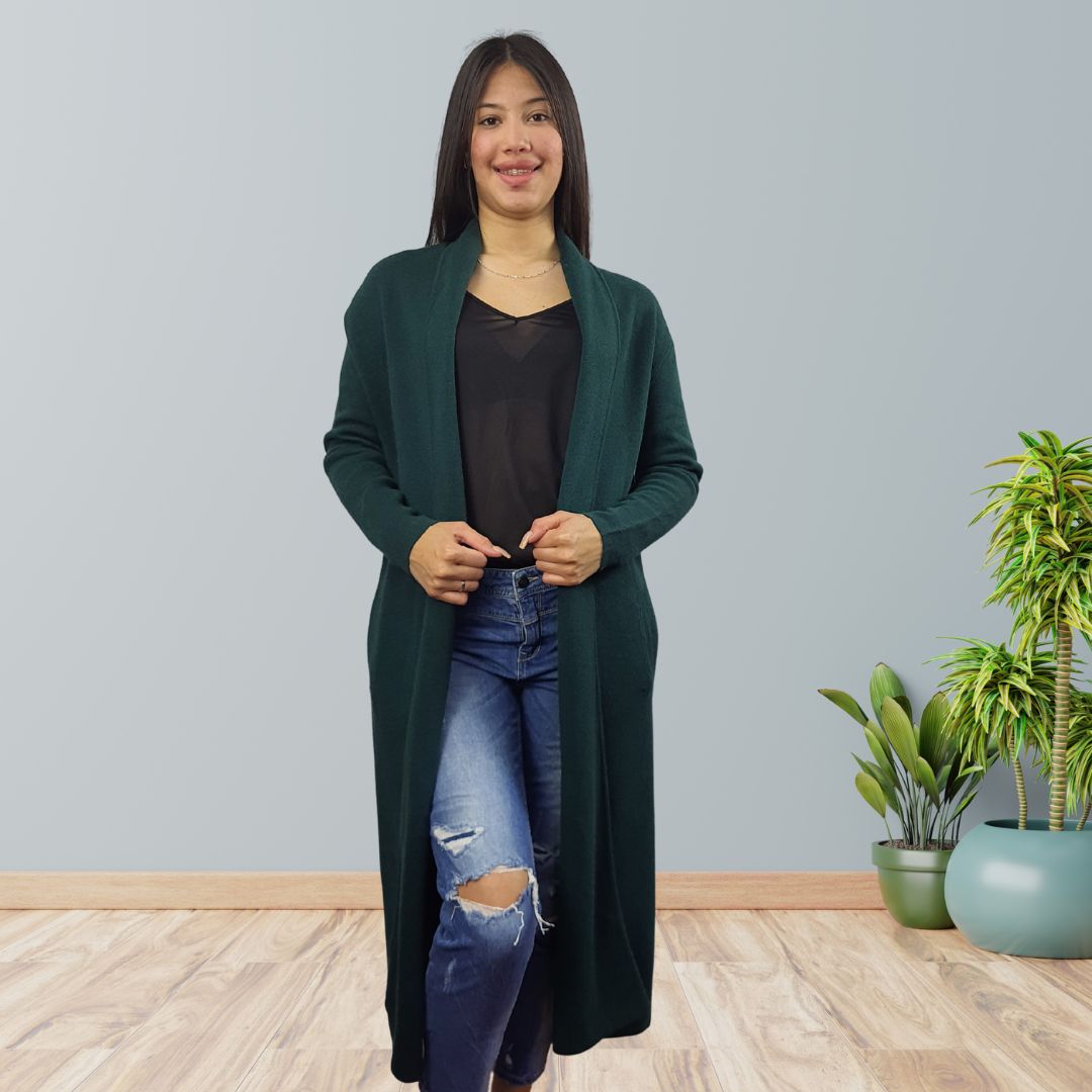 Tapado Vero Moda Verde Style FLORA L/S KNIT CARDIGAN(VMC-MW-EC-3)