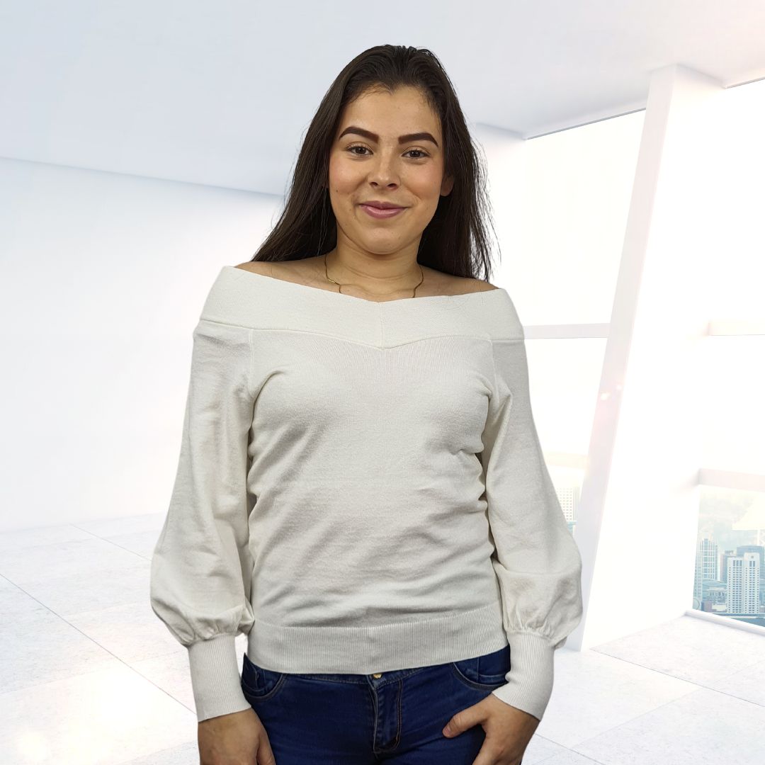 Sweater Vero Moda Blanco Style CAMILLE L/S KNIT(PF)