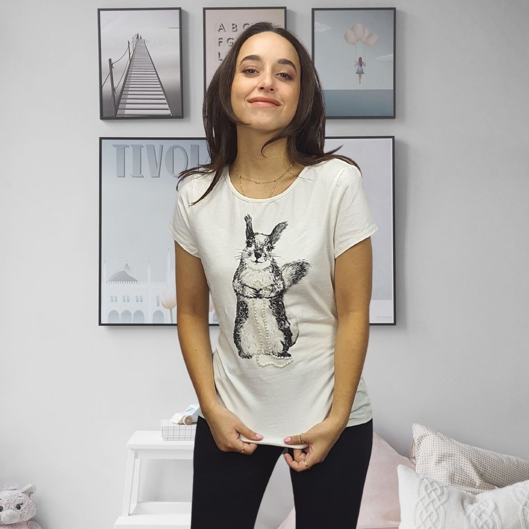 Polera Vero Moda Blanco Style AMBER FITTED S/S TOP(TP-CS-2)