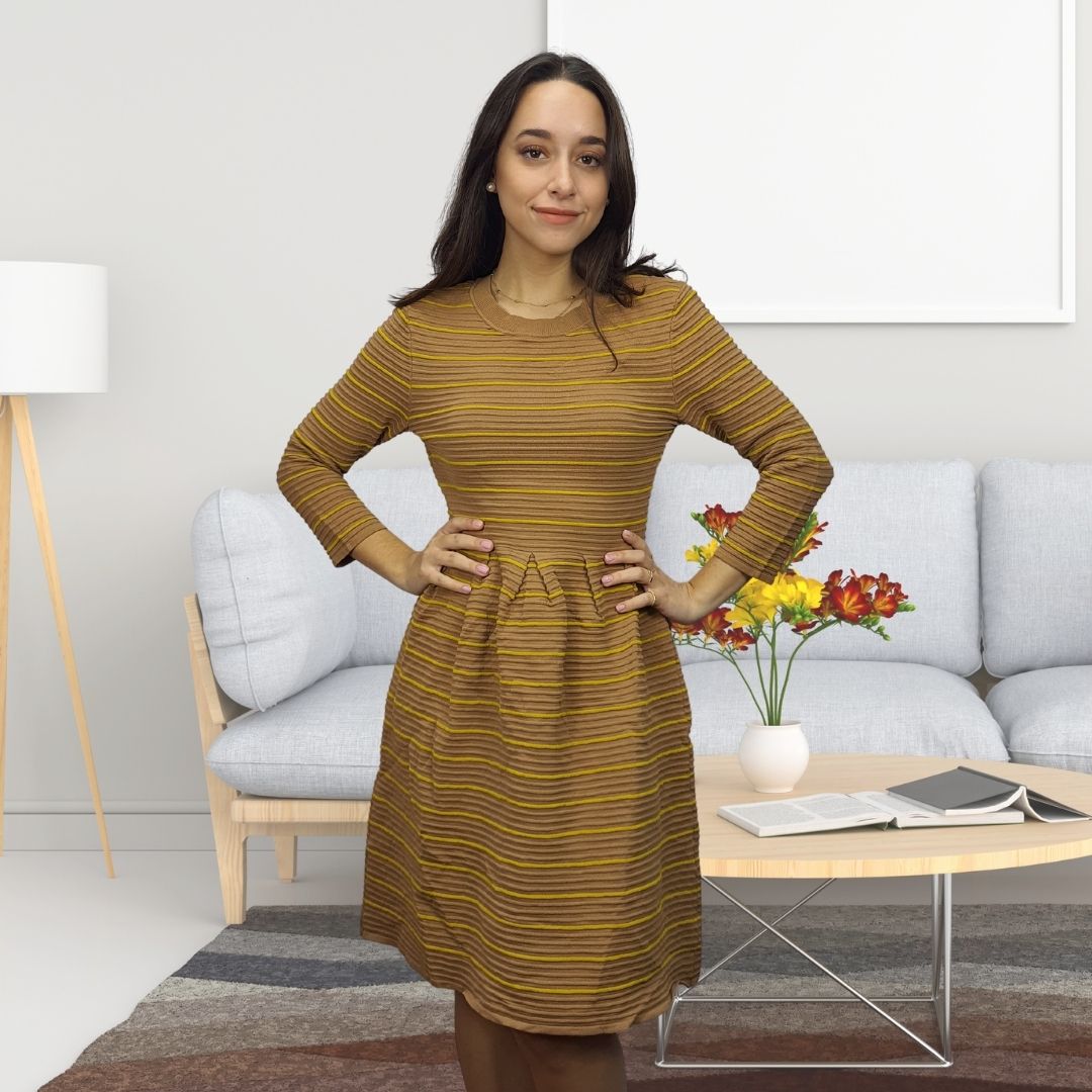 Vestido Vero Moda Marrón Style PANSY 3/4 KNIT DRESS(PM-ET-2)