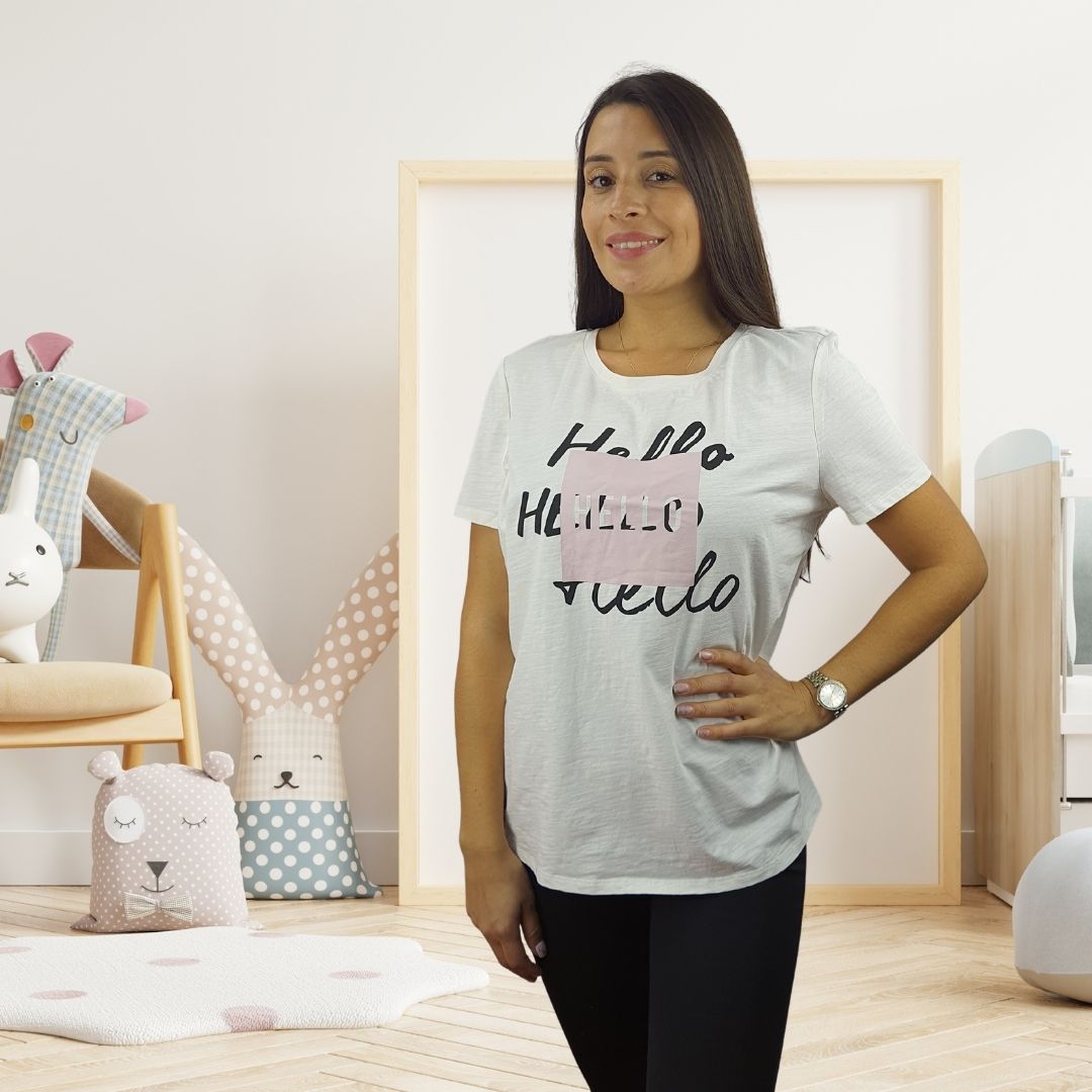 Polera Vero Moda Blanco Style WALLS S/S TOP(TP)