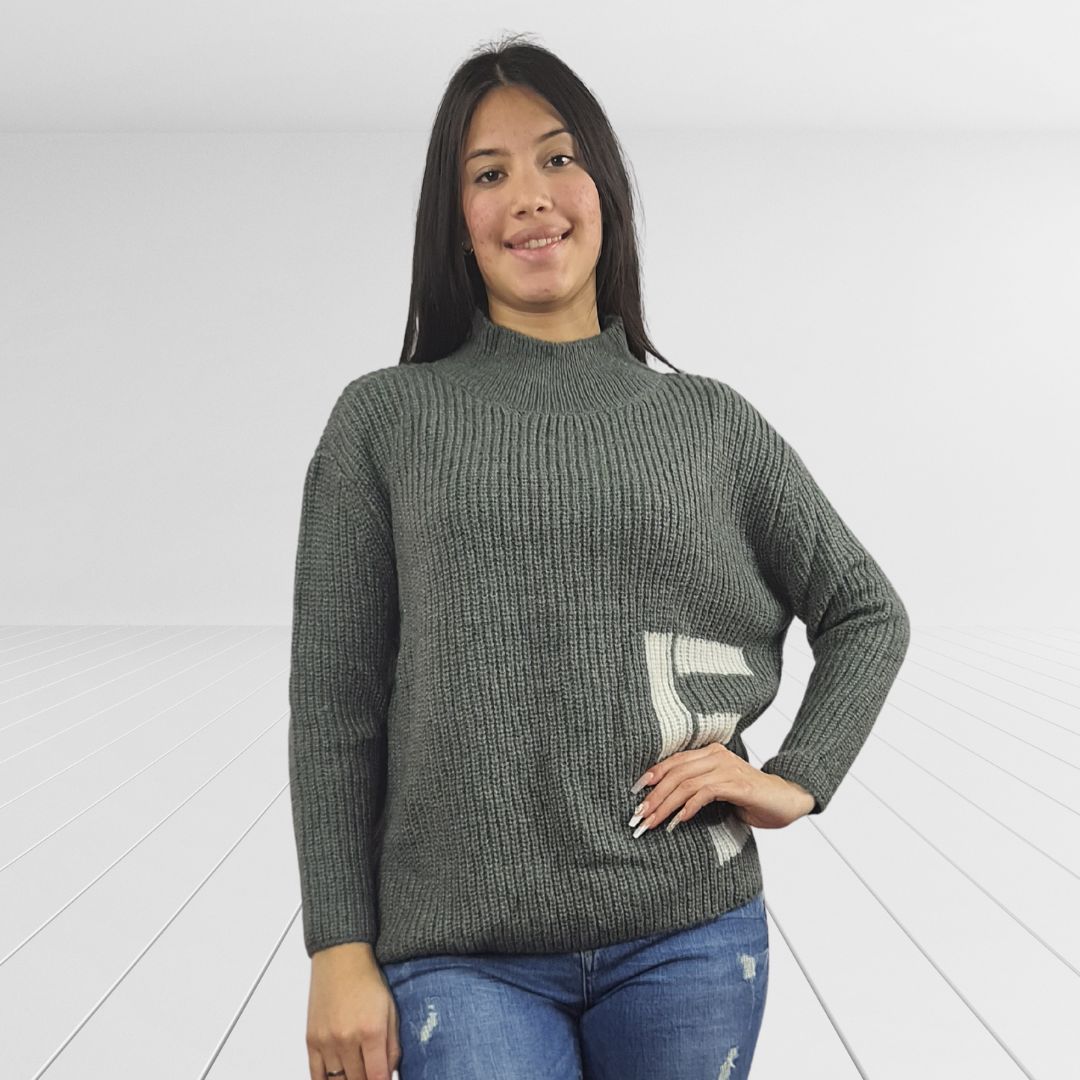 Sweater Vero Moda Gris Style SIMA L/S KNIT(MW-CT-2)