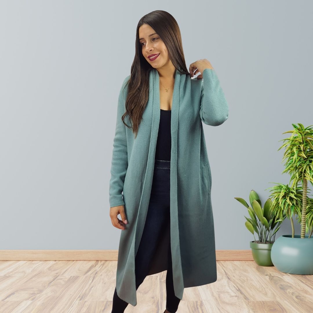 Tapado Vero moda Turquesa Style FLORA L/S KNIT CARDIGAN(VMC-MW-EC-3)