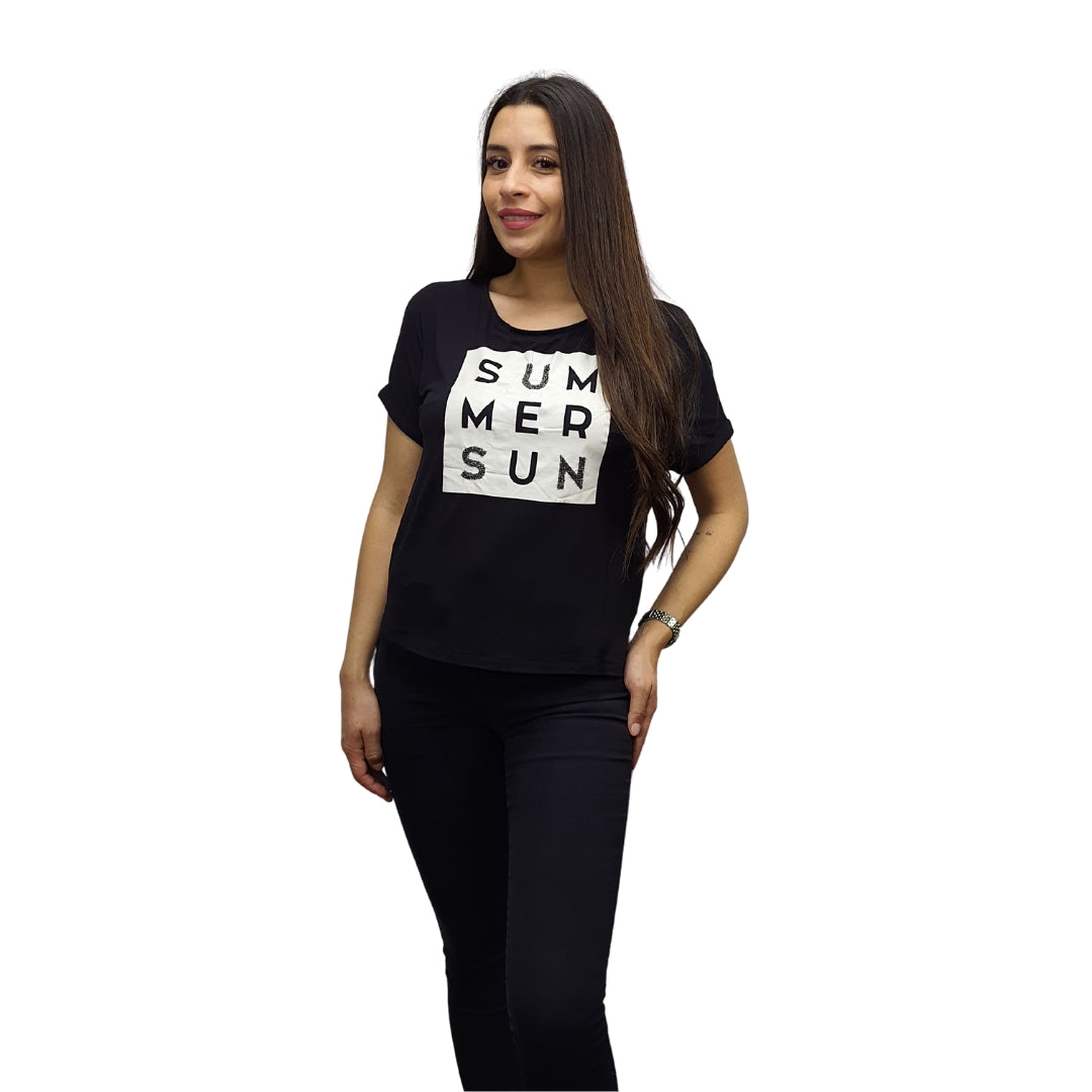 Polera Vero Moda Negro Style KATHY S/S TOP(NL)