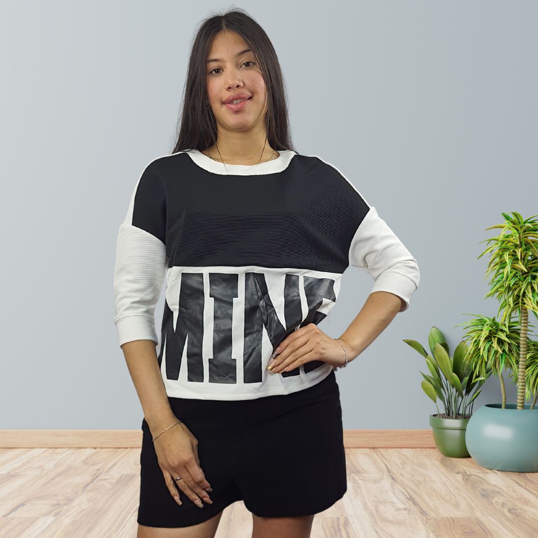 Blusa Vero Moda Negro y Blanco Style CARA 3/4 TOP(MW-CT-2)