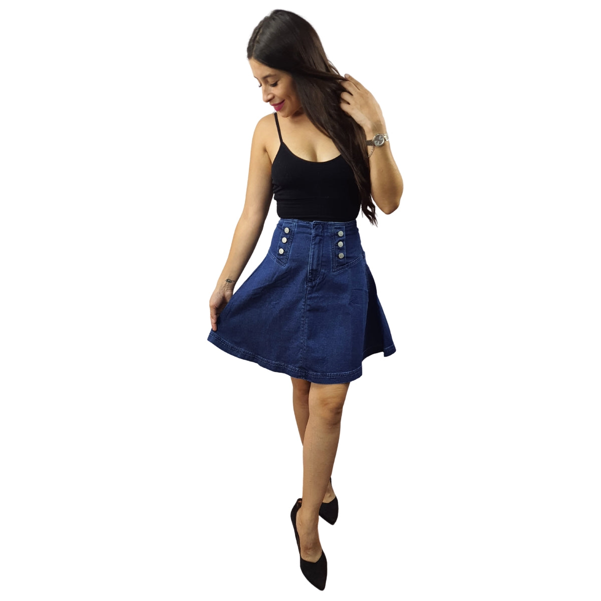 Falda Vero Moda Azul Style IRIS HW DENIM SKIRT(NE-CS-2)