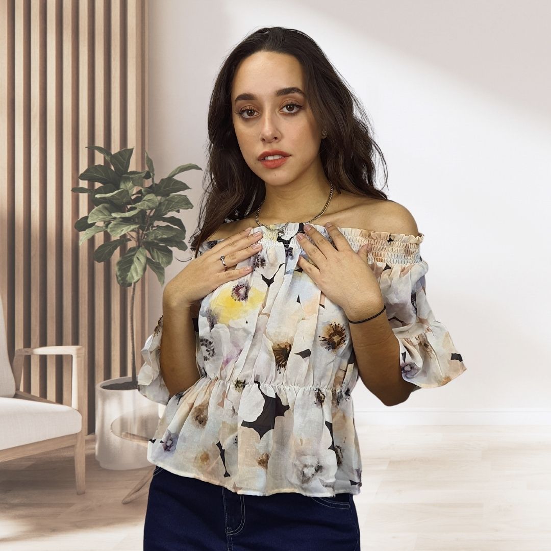Top Vero Moda Blanco Style ROYA 1/2 TOP(HH)